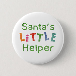 Santa's Little Helper 6 Cm Round Badge