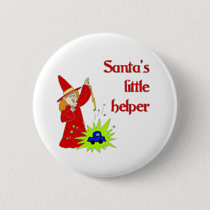 Santa's Little Helper 6 Cm Round Badge