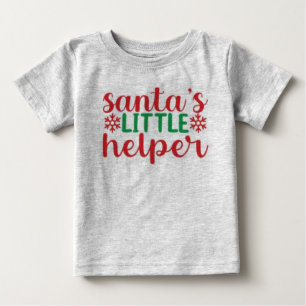Santa's Little helper Baby tee