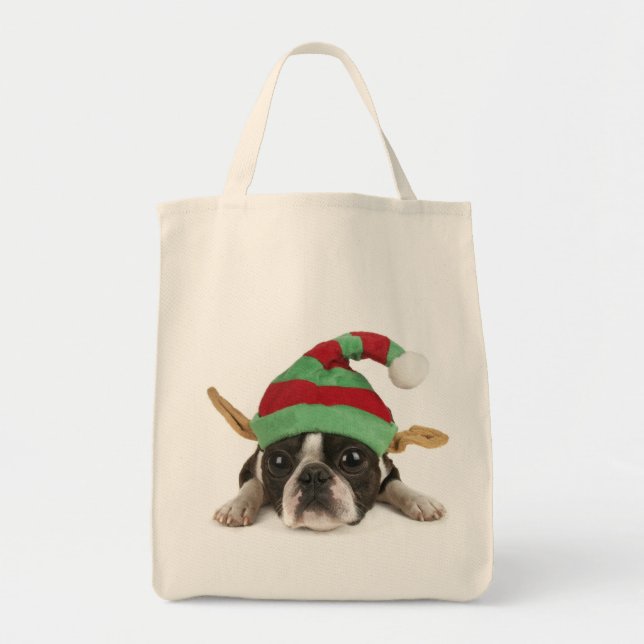Santa's Little Helper Bag!  Dog Lovers Bag! Tote Bag (Front)