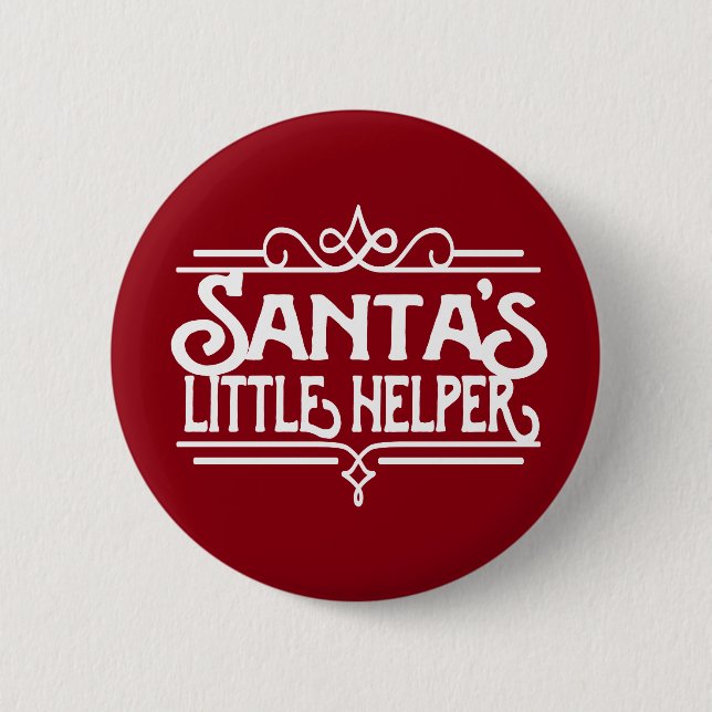 Santa's Little Helper Button (Front)