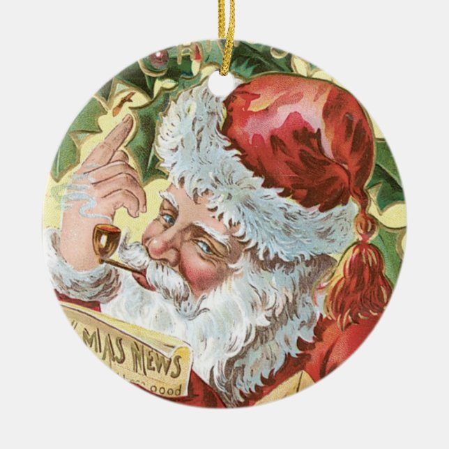 Santa's Little Helper Ceramic Tree Decoration (Front)