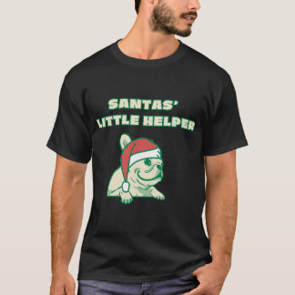SANTAS' LITTLE HELPER Christmas dog  T-Shirt