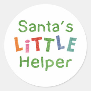 Santa's Little Helper Classic Round Sticker