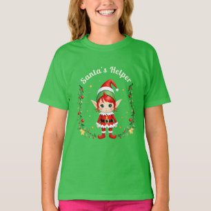 Santa's Little Helper Elf  Festive Christmas T-Shirt