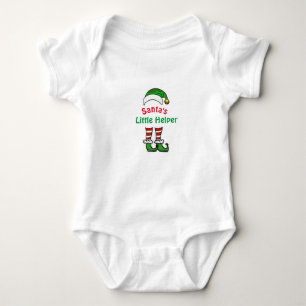 Santa's Little Helper Elf Hat and Leggings Baby Bodysuit