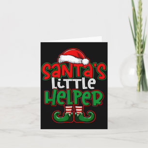 Santa's Little Helper Espresso Martini Christmas T Card