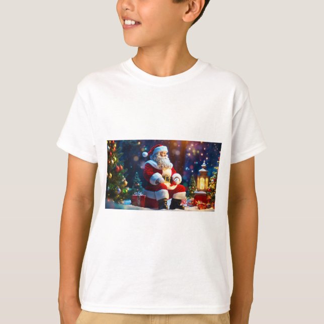 "Santa's Little Helper: Festive Boy's Tee"? T-Shirt (Front)