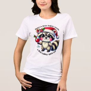 Santa's little helper in a festive holiday spirit Tri-Blend shirt