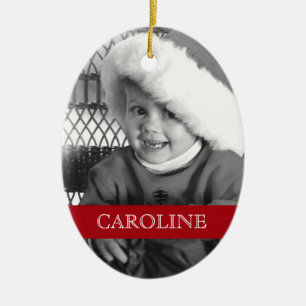 Santa's Little Helper Personalised Oval Ornament