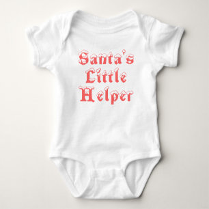 Santa's Little Helper - pink Baby Bodysuit
