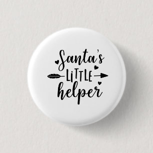 Santa's Little Helper Pregnancy Announcement 3 Cm Round Badge