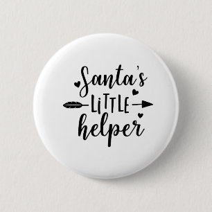 Santa's Little Helper Pregnancy Announcement 6 Cm Round Badge