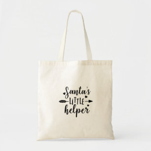 Santa's Little Helper Pregnancy Announcement Tote Bag