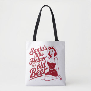 Santa's Little Helper Snarky Christmas Sarcastic Tote Bag