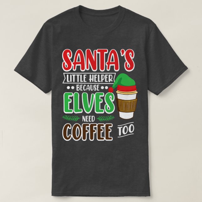 Santas Little Helper T-Shirt (Design Front)