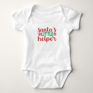 "Santa's Little Helper" with a cute baby Baby Bodysuit