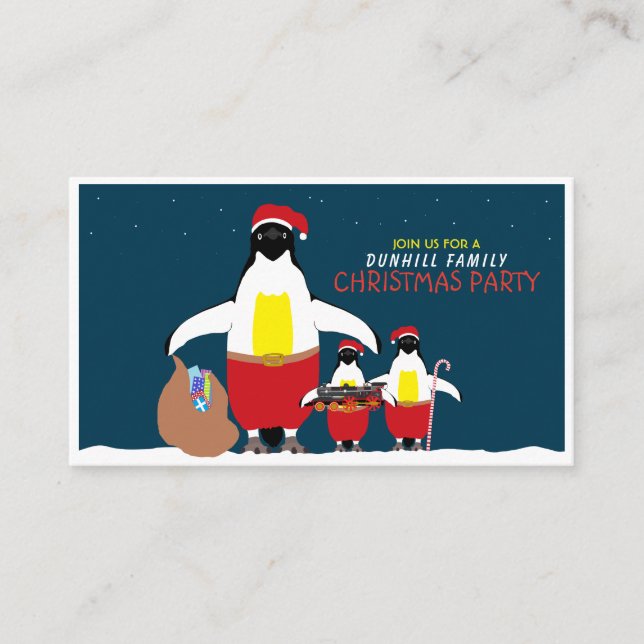 Santa's little helpers, Christmas Party Ticket Enclosure Card (Front)