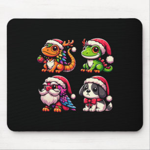 Santa's Little Helpers Cute Animal Christmas Colle Mouse Pad