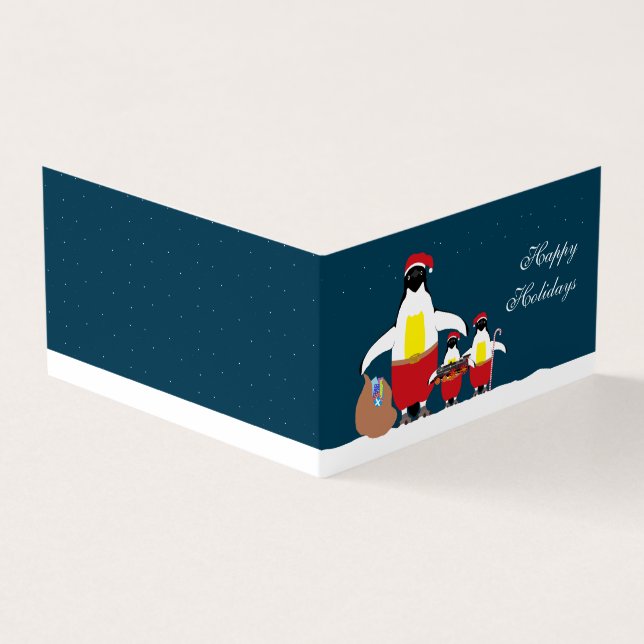 Santa's Little Helpers Family Photo Christmas Card (Outside)