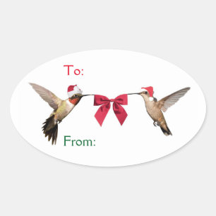 Santa's Little Helpers Oval Sticker