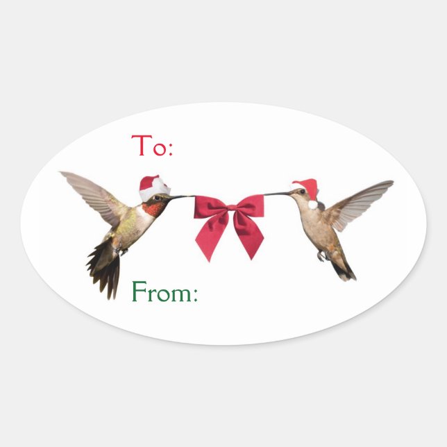 Santa's Little Helpers Oval Sticker (Front)