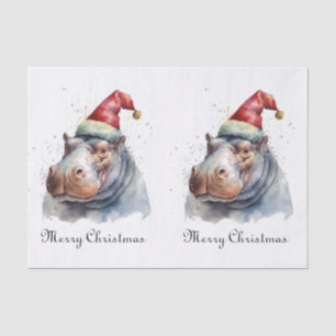 Santa's Little Hippo, custom Tissue Paper