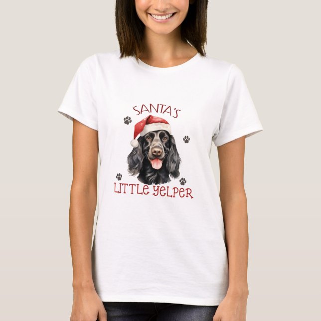 Santa's Little Yelper English Cocker Spaniel T-Shirt (Front)