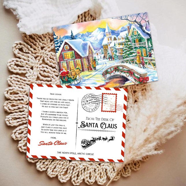 Santa's Lost Button: A Magical Christmas  Holiday Postcard (Creator Uploaded)