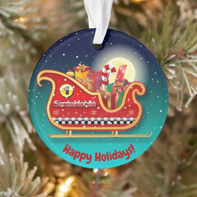 Santa's Magic Xmas Sleigh Ornament (Tree)