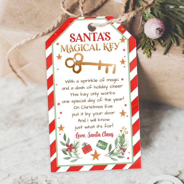 Santa's Magical Key Tag Christmas Eve Box Label (Creator Uploaded)