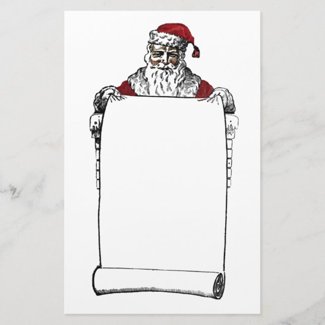 Santa's Making a List Stationery (Front)
