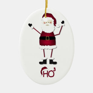 Santa's Math Ceramic Tree Decoration