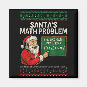 Santa's Math Problem 67 Viral Meme Christmas Ugly  Magnet