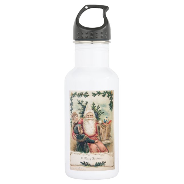 Santa's Merry Christmas 532 Ml Water Bottle (Front)