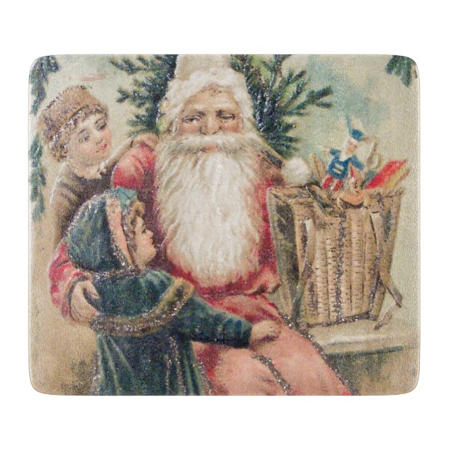Santa's Merry Christmas Cutting Board (Front)