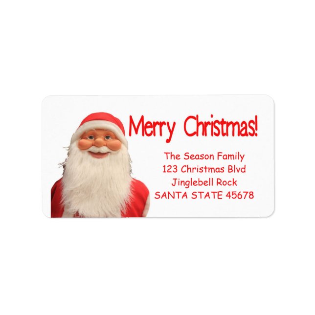 Santa's Merry Christmas label (Front)