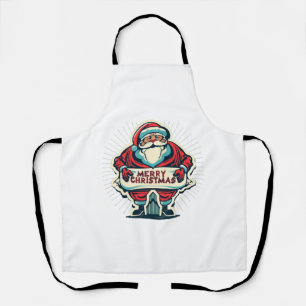 Santa's Merry Message Spreading Christmas Joy Apron