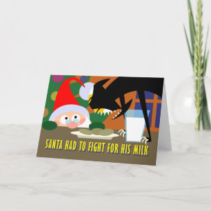 Santa's Milk Holiday Card