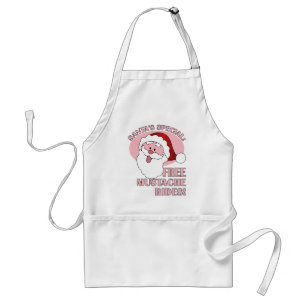 Santa's Moustache Rides apron - choose style