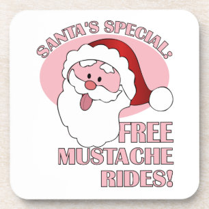 Santa's Moustache Rides coasters
