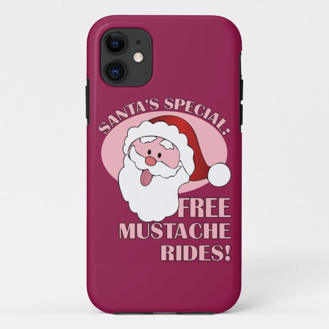 Santa's Moustache Rides iPhone case (Back)