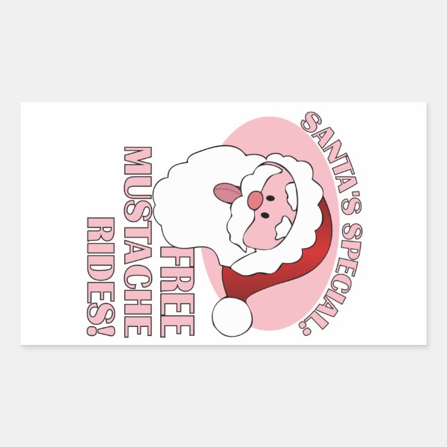 Santa's Moustache Rides stickers (Front)