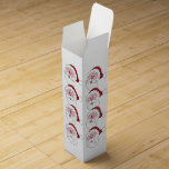 Santa's Moustaches custom wine gift box<br><div class="desc">Fun for Christmas! Using the "Customise it" function,  you can add more text and change (edit) the background colour if you wish. See my store for more items with this image.</div>
