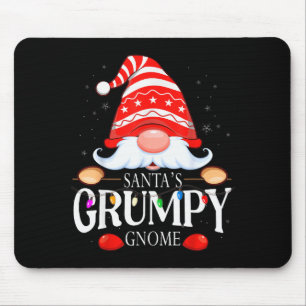 Santa's Mpy Gnome Matching Christmas Pajama  Mouse Pad