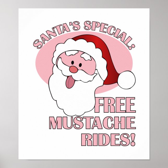 Santa's Mustache Rides poster (Front)