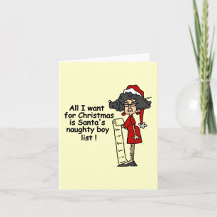 Santa's Naughty Boy List Holiday Card