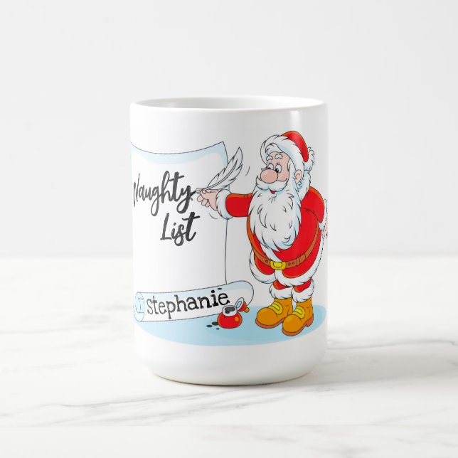 Santa's Naughty List  Coffee Mug (Center)
