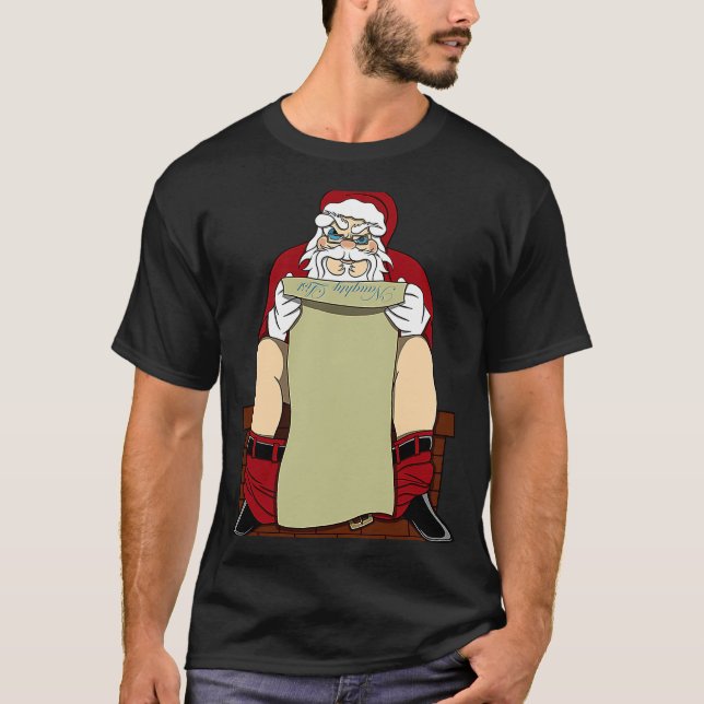 Santa's Naughty List T-Shirt (Front)