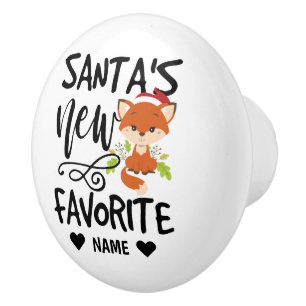 Santa's New Favourite Ceramic Knob